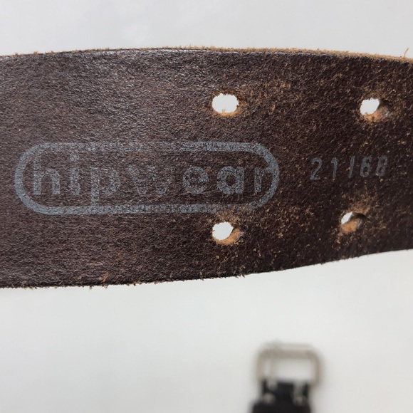 HIPWear Belt Brown Perferated Segmented Italian Leather Size Medium - Picture 3 of 17